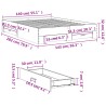 Bettgestell mit Schubladen Schwarz 140x200 cm Holzwerkstoff