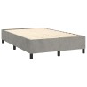 Boxspringbett mit Matratze Hellgrau 120x190 cm Samt