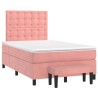 Boxspringbett mit Matratze Rosa 120x190 cm Samt