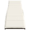 Sonnenliegen 2 Stk. mit Tisch Braun Poly Rattan