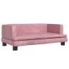 Hundebett Rosa 80x45x30 cm Samt