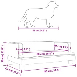 Hundebett Rosa 80x45x30 cm Samt