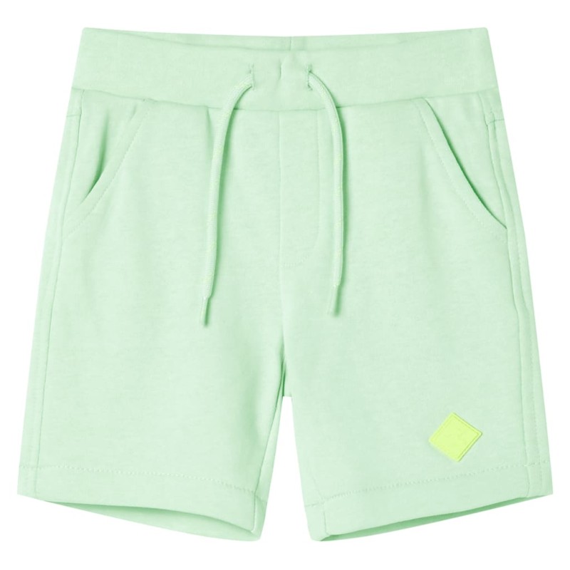 Kindershorts mit Kordelzug Knallgrün 140