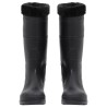 Gummistiefel mit Herausnehmbarem Innenfutter Schwarz Gr. 41 PVC