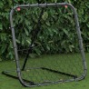 Fußball-Rebounder Verstellbar Schwarz 84x73x60-80 cm Stahl