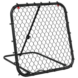 Fußball-Rebounder Verstellbar Schwarz 84x73x60-80 cm Stahl