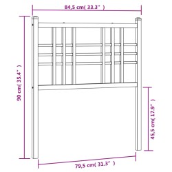 Kopfteil Metall Weiß 80 cm