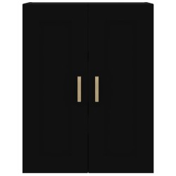 Wandschrank Schwarz 69,5x32,5x90 cm Holzwerkstoff