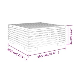 7-tlg. Garten-Lounge-Set mit Kissen Massivholz Teak