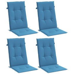 Hochlehner-Auflagen 4 Stk. Melange Blau 120x50x4 cm Stoff