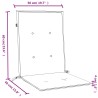 Niedriglehner-Auflagen 6 Stk. Dunkelgrau 100x50x4 cm Stoff