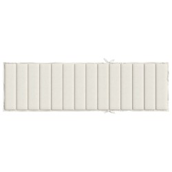 Sonnenliegen-Auflage Melange Creme 200x70x4 cm Stoff