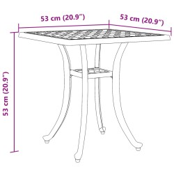 Gartentisch Bronzen 53x53x53 cm Aluminiumguss