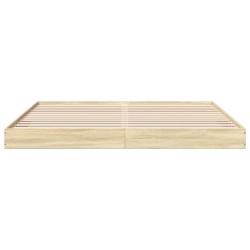 Bettgestell Sonoma-Eiche 180x200 cm Holzwerkstoff