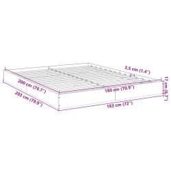 Bettgestell Sonoma-Eiche 180x200 cm Holzwerkstoff