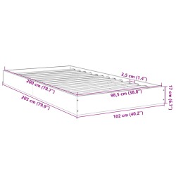 Bettgestell Weiß 100x200 cm Holzwerkstoff