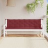 Gartenbank-Auflagen 2 Stk. Melange Weinrot 200x50x7 cm Stoff