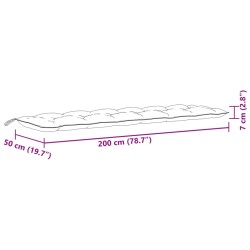 Gartenbank-Auflagen 2 Stk. Melange Weinrot 200x50x7 cm Stoff