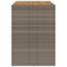 Garten-Bartisch mit Holzplatte Grau 145x80x110 cm Polyrattan