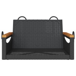 Hängesessel Schwarz 63x62x40 cm Poly Rattan