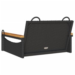 Hängesessel Schwarz 63x62x40 cm Poly Rattan