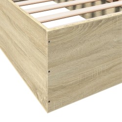 Bettgestell Sonoma-Eiche 90x200 cm Holzwerkstoff