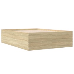 Bettgestell Sonoma-Eiche 140x200 cm Holzwerkstoff