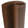 Balkon-Sichtschutz Braun und Schwarz 600x80 cm Poly Rattan