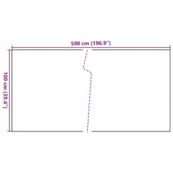 Balkon-Sichtschutz Hellbraun 500x100 cm Poly Rattan