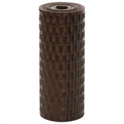 Balkon-Sichtschutze 10 Stk. Braun Schwarz 255x19 cm Poly Rattan