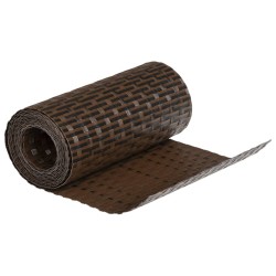 Balkon-Sichtschutze 10 Stk. Braun Schwarz 255x19 cm Poly Rattan