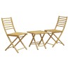 3-tlg. Bistro-Set Bambus