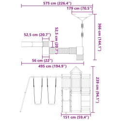 Spielturm Imprägniertes Kiefernholz