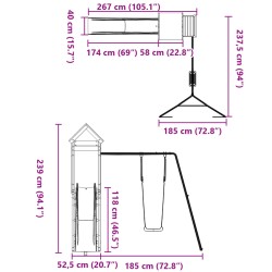 Spielturm Massivholz Douglasie