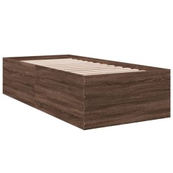 Bettgestell Braun Eichen-Optik 90x190 cm Holzwerkstoff