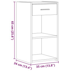 Nachttisch Betongrau 35x34x65 cm Holzwerkstoff