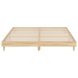 Bettgestell Sonoma-Eiche 180x200 cm Holzwerkstoff