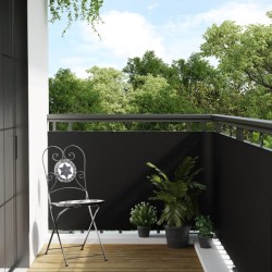 Balkon-Sichtschutz Schwarz 500x100 cm Poly Rattan