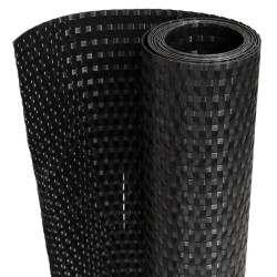 Balkon-Sichtschutz Schwarz 500x100 cm Poly Rattan