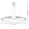 Sonnenschirmständer für Ø38/48 mm Mast 12 kg Rund