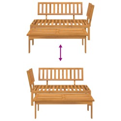 2-tlg. Garten-Sofagarnitur aus Paletten Massivholz Akazie