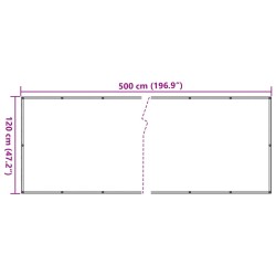 Balkon-Sichtschutz Pflanzen-Optik Grün 500x120 cm PVC