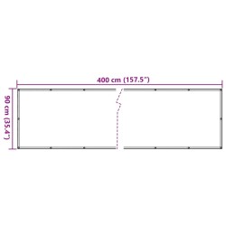 Balkon-Sichtschutz Grau 400x90 cm PVC