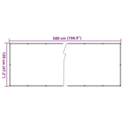 Balkon-Sichtschutz Grau 500x120 cm PVC