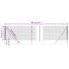 Maschendrahtzaun Anthrazit 1,1x25 m Verzinkter Stahl