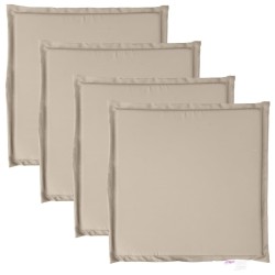 Garten-Sitzkissen 4 Stk. Taupe 45x45x2 cm Quadratisch