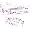 Bettgestell mit Schubladen Schwarz 180x200 cm Holzwerkstoff