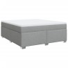 Boxspringbett mit Matratze Hellgrau 180x200 cm Stoff