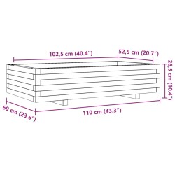 Pflanzkübel 110x60x26,5 cm Massivholz Douglasie