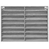 Vitrinenschrank Grau Sonoma 100x8,5x75 cm Holzwerkstoff